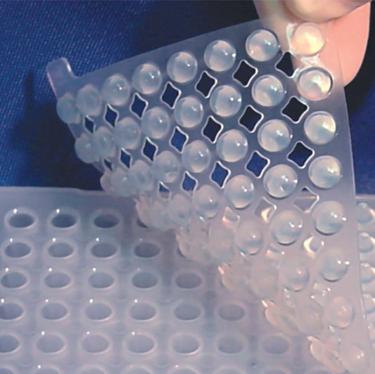 TempPlate® Pressure-Fit Sealing Mat For PCR Plates, Natural, 5/Pack. Non-Reactive, Medical Grade Silicone Rubber