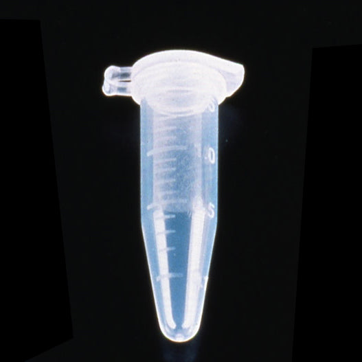 1.5 mL Low Adhesion Microcentrifuge Tube, Natural Polypropylene, with Frosted Cap and Side Writing Surface, 10 Bags of 500 (Case of 5000)