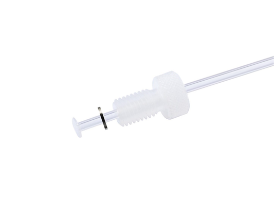 FEP Tube Assembly, 22 Gauge, Double Hub, 12 Inches