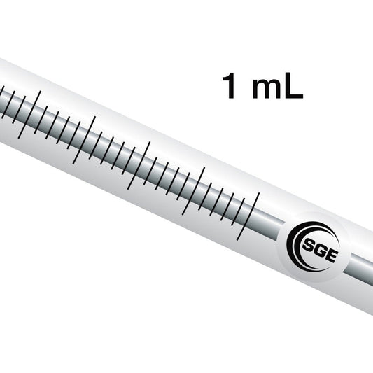 Syringe, SGE, 1 mL, 22 Gauge, 5.1 cm / 0.72 mm OD, Removable LC Tipped Needle, Gas Tight Plunger