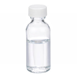 Bottle, Boston Round, 1L, 94X206 mm, Clear Glass, with 33-400 White Polypropylene Poly-Vinyl Lined Screw Cap
