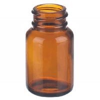 Bottle, Wide Mouth, 30 mL, 37X65 mm, Amber Soda-Lime Glass, without Cap, Bulk32
