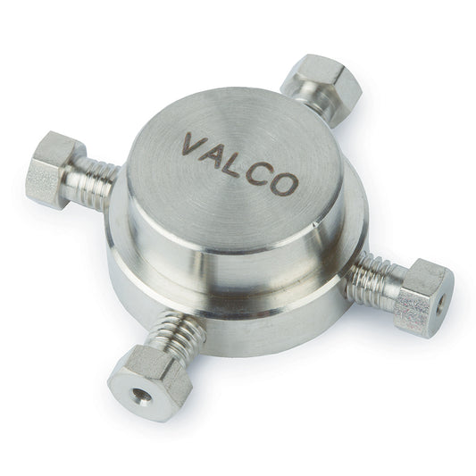 Valco Fitting, Internal Cross, 1/16" tube, 0.25 bore, ea.