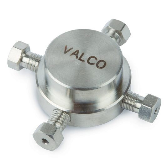 Valco Fitting, Internal Cross, 1/16" tube, 0.75 bore, ea.