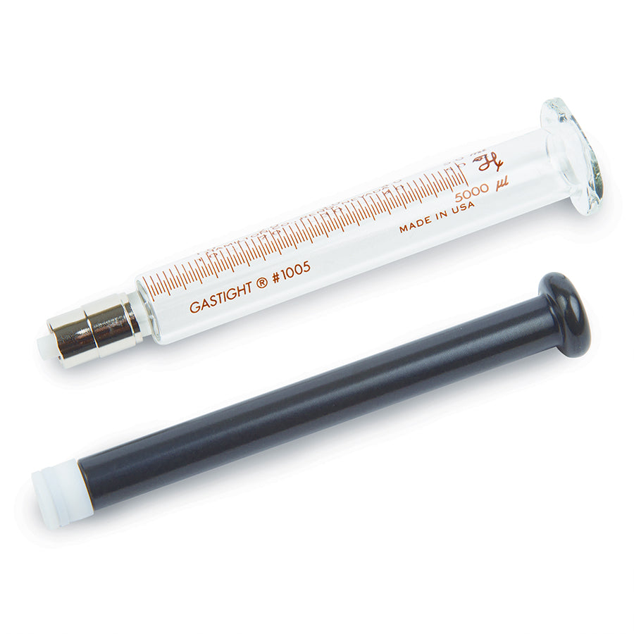 Syringe, Hamilton 1005 (5mL/TLL/without slots), PTFE Tip, Gas-Tight