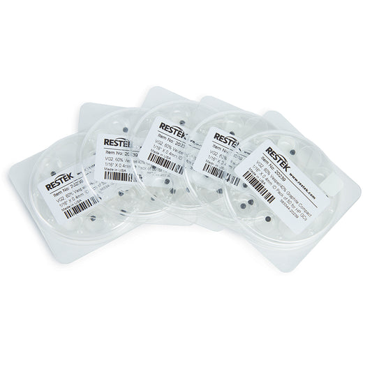 Ferrule, Vespel/Graphite Compact VG2, 60% Vespel/40% Graphite, 1/16" X 0.4 mm ID for Agilent GCs, 50/pk