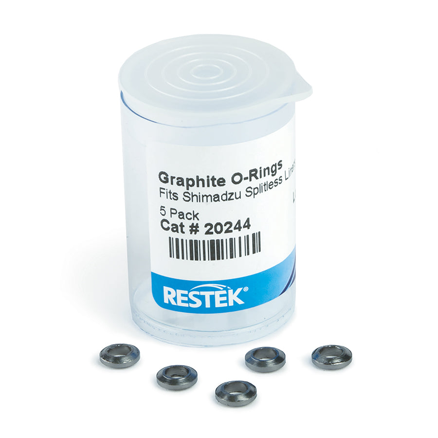 Graphite O-rings for splitless liners for Shimadzu 2010, 2014, and 2030 GCs, 5/pk