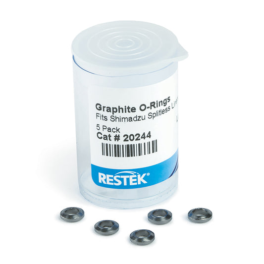 Graphite O-rings for splitless liners for Shimadzu 2010, 2014, and 2030 GCs, 5/pk