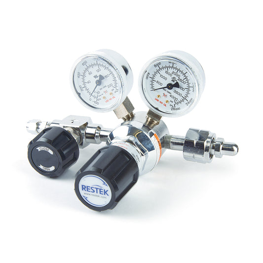 Regulator, Chrome-Plated Brass, One Stage, Ultra High Purity Hydrogen, CGA 350
