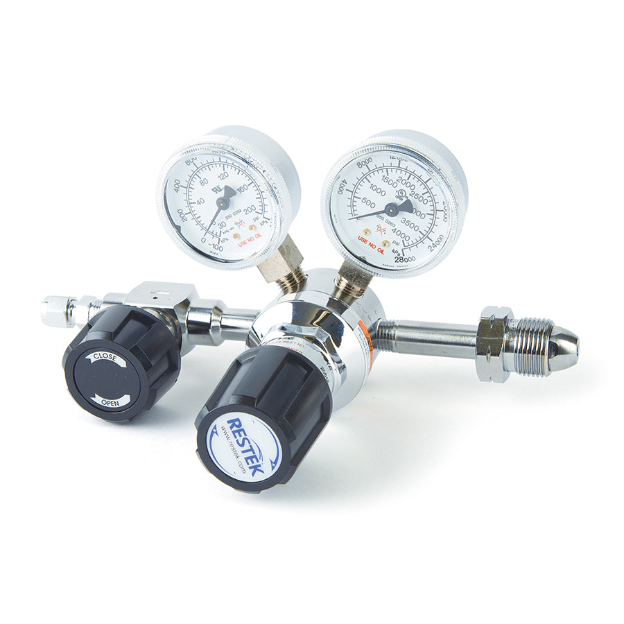 Regulator, Chrome-Plated Brass, One Stage, Ultra High Purity Air, CGA 590