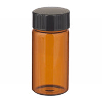 Vial In Lab File, 20mL, Amber, with Rubber Lined Cap