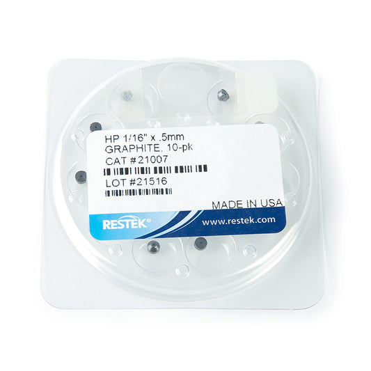 Ferrules, 0.5 mm Compact Graphite Ferrules for Agilent GCs, 10/pk