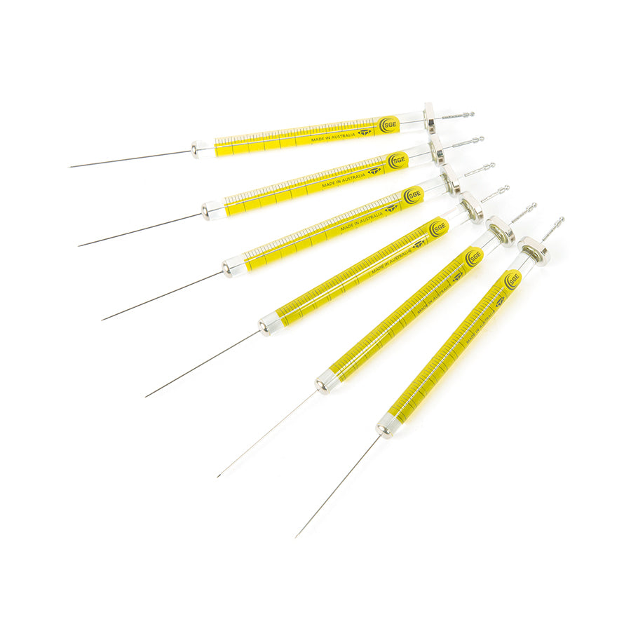 Syringe, SGE SK-5F-HP-0.63/0.47 (5uL/F/23-26s/42mm/Cone), Standard Microliter for Agilent Autosampler, 6/pk