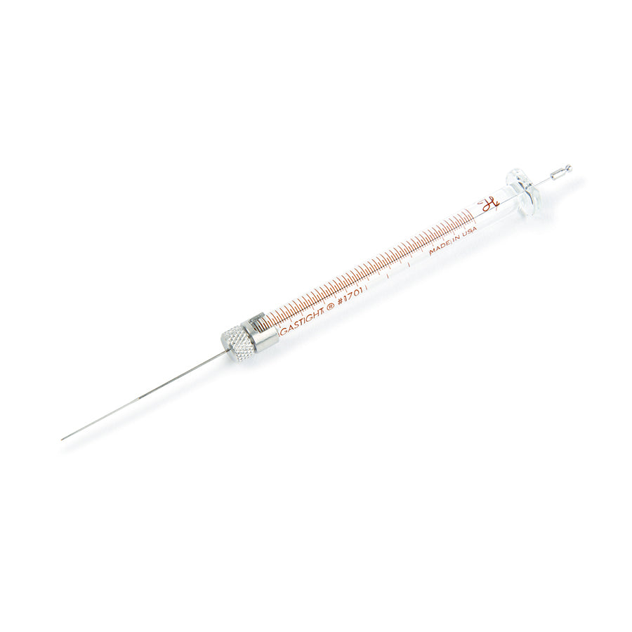 Syringe, Hamilton 1701 (10uL/ASRN/23-26s/1.71"/Agilent), Gas-Tight PTFE-Tipped for Agilent Autosampler