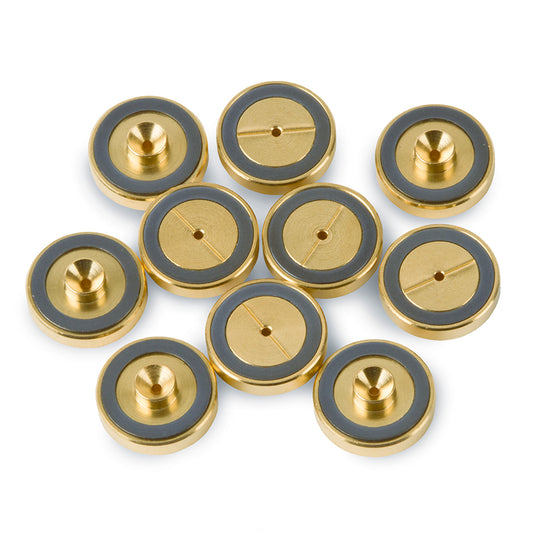 Inlet Seals, 0.8 mm Gold-Plated Dual Vespel Ring, 10/pk