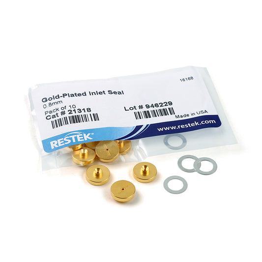 Inlet Seals, 0.8 mm Gold Plated For Agilent GCs, 10/pk