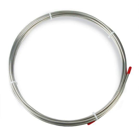 Tubing, Stainless Steel, 304SS Rinsed and Cleaned, 0.210" ID x 1/4" OD, 100ft Roll