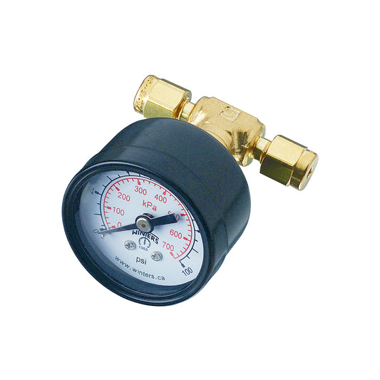 Pressure gauge for heated purifier