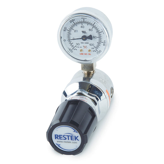 Line Regulator, Chrome-Plated Brass, One Stage, Ultra High Purity, 0-50psig