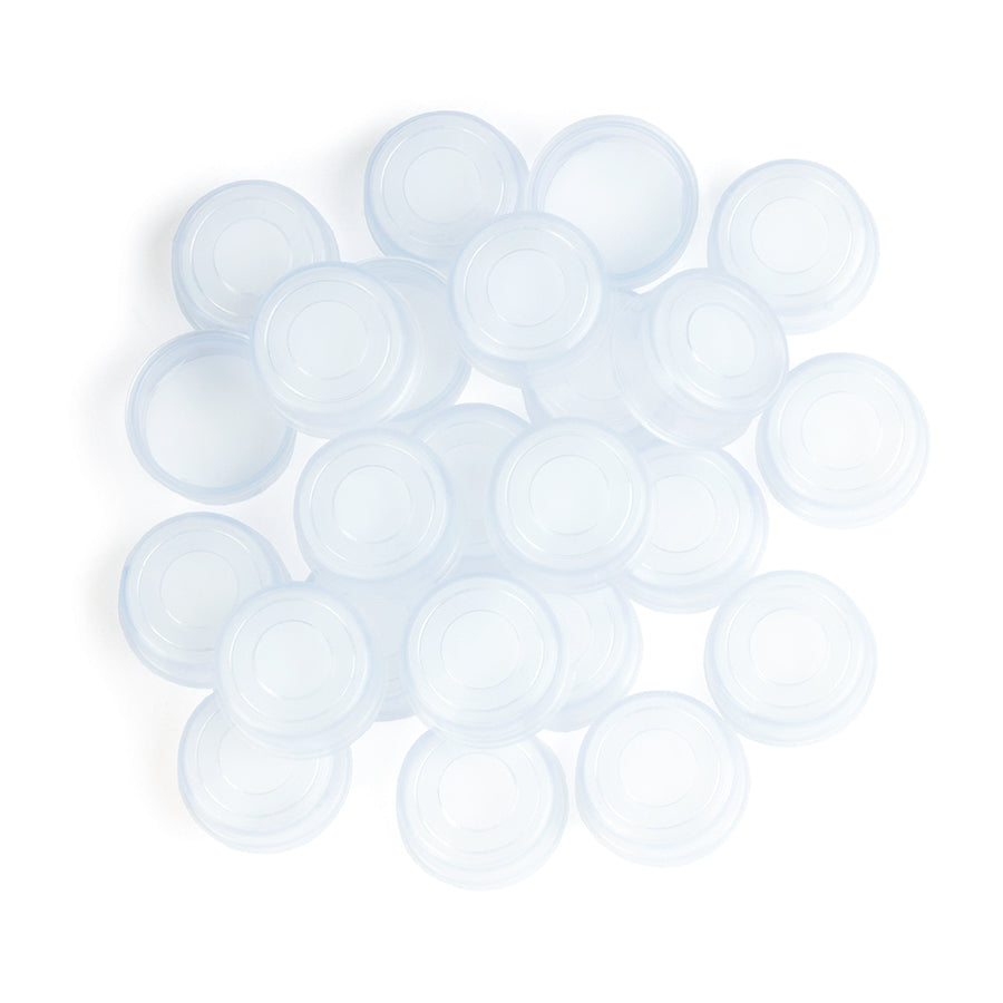 Snap Ring Vial Cap, 11 mm Clear Polypropylene 10mil PTFE, 100/pk