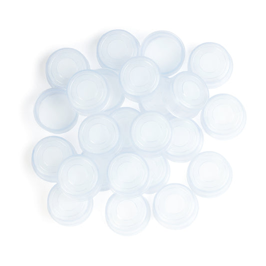 Snap Ring Vial Cap, 11 mm Clear Polypropylene 10mil PTFE, 1,000/pk
