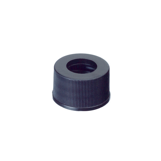 Vial Caps, Black Polypropylene Open Hole, 1,000/pk