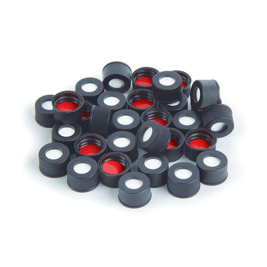 4.0 mL WISP 48 Screw-Thread Caps and Red PTFE/Silicone Septa, 100/pk