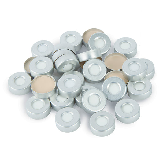 20 mm Aluminum Crimp-Top Seals and PTFE/Silicone Septa, 1,000/pk