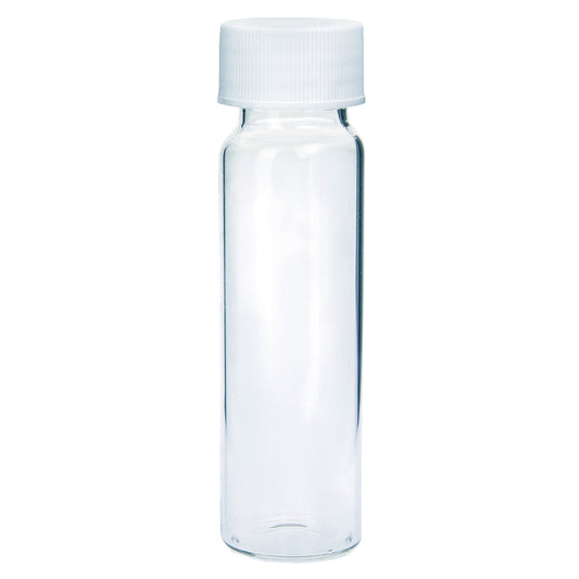 VOA Sampling Vials, 40 mL, 24-400 Screw-Thread Open Top with 0.125" PTFE/Silcone Septa, Clear, 72/pk