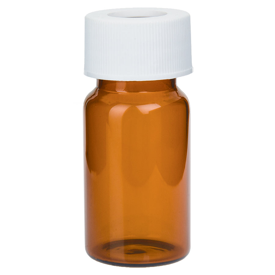 Pre-Cleaned VOA vials, 20ml AMBER Pre-Cleaned VOA vials Open Top with 0.125" PTFE/Silcone Septa, 72/pk