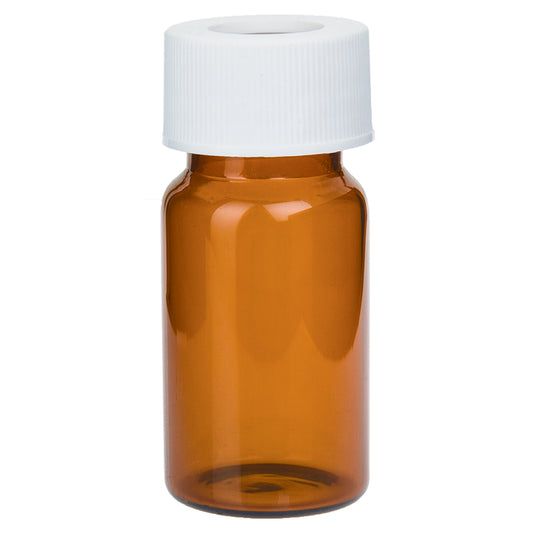 Pre-Cleaned VOA vials, 20ml AMBER Pre-Cleaned VOA vials Open Top with 0.125" PTFE/Silcone Septa, 72/pk