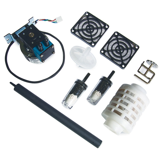 24 Month Maintenance Kit For H2PEMPD Hydrogen Generators, Includes: deionizer cartridge, 100 micron water filter, environmental filters x 2, filter replacement tool, tube clamp, water pump, fan guard x 2