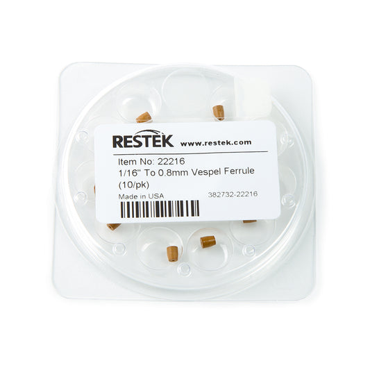 Ferrule, Vespel, 1/16" X 0.8 mm, 10/pk