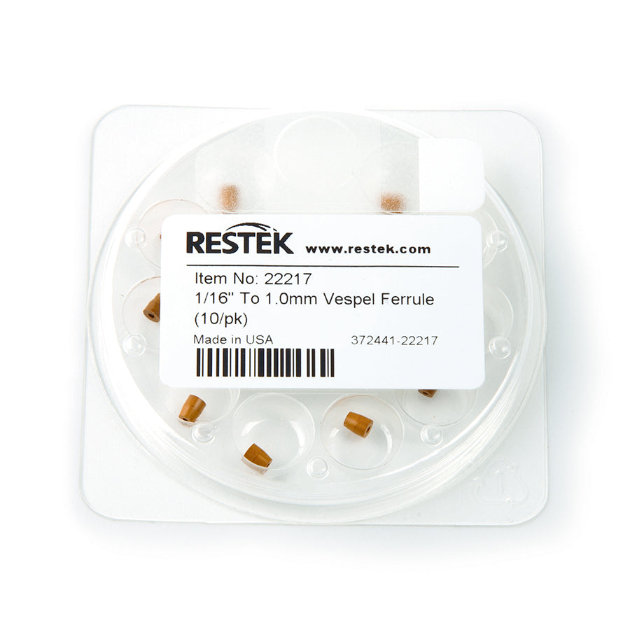 Ferrule, Vespel, 1/16" X 1.0 mm, 10/pk