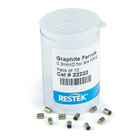 Ferrule, Graphite for M4 fitting for TRACE, 8000, 8000 TOP & Focus SSL, 0.3 mm ferrule ID for use with 0.1 mm to 0.15 mm ID columns, 10/pk