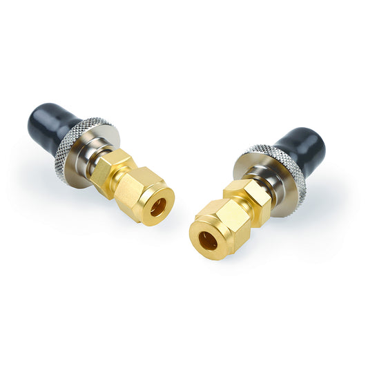Click-On In-line Super Clean Connectors, 1/4" Brass, 2/pk