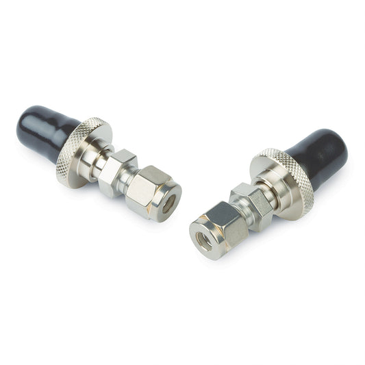 Click-On In-line Super Clean Connectors, 1/4" Stainless Steel, 2/pk