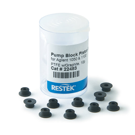 Piston Seals for Agilent 1050, 1100, 1200, PTFE with Graphite, Similar to Agilent #5063-6589, 10/pk