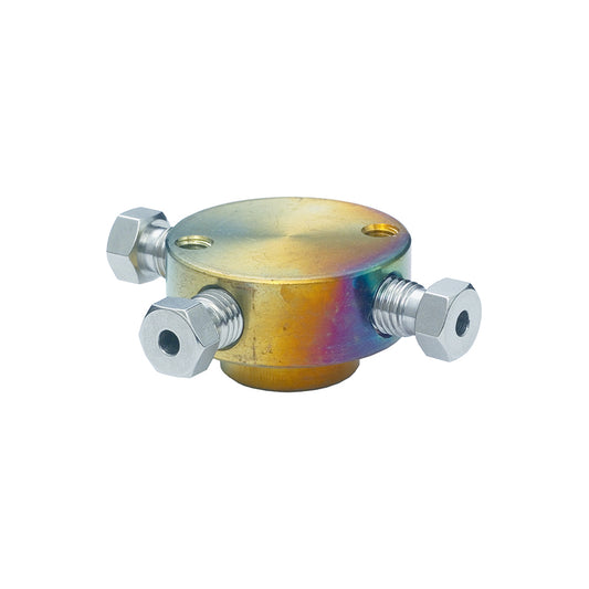 Valco Fitting, 1/8" Zero Dead Volume Tee, Siltek/Sulfinert Treated , ea.