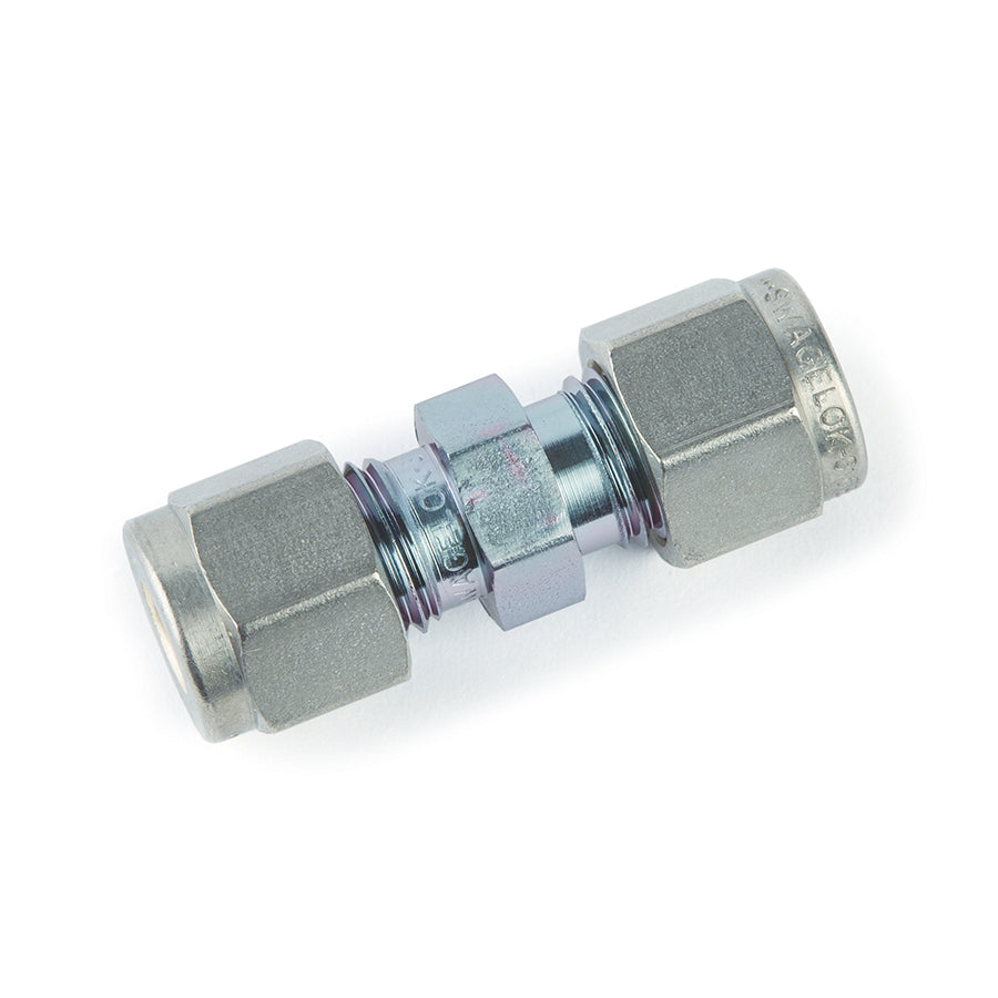 Swagelok Fitting, 1/4" Union, Siltek/Sulfinert Treated, Swagelok # SS-400-6, ea.