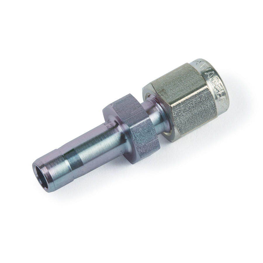 Swagelok Fitting, 1/4" to 1/8" Tube End Reducer, Siltek/Sulfinert Treated, Swagelok # SS-200-R-4, ea.