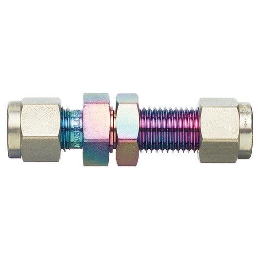 Swagelok Fitting, 1/8" Bulkhead Union, Siltek/Sulfinert Treated, Swagelok # SS-200-61, ea.