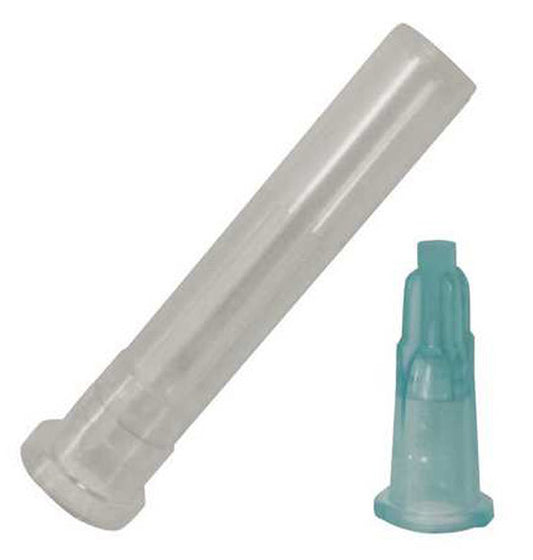 Sterile Syringe Caps, Blue Polypropylene, 100/pk