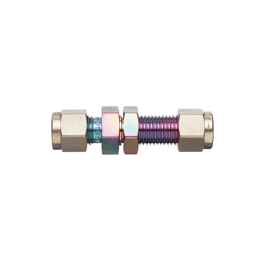 Swagelok Fitting, 1/8" Bulkhead Union, Silcosteel-CR Treated, Swagelok # SS-200-61, ea.