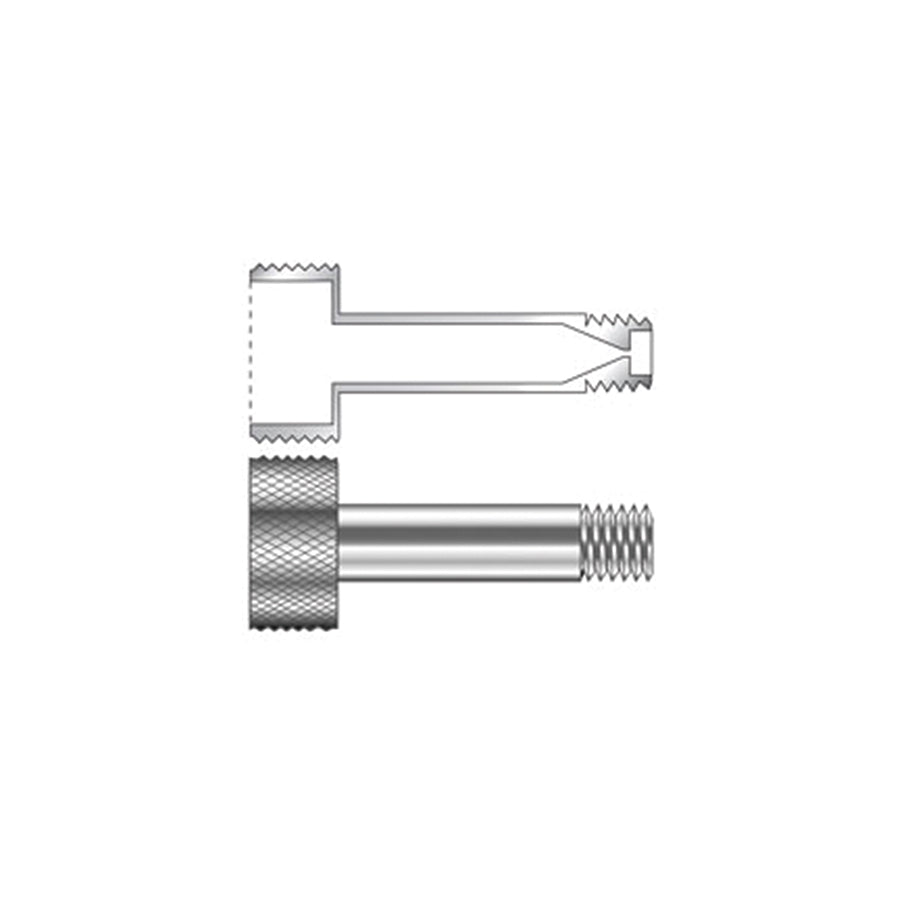 Extended Capillary column nut for standard 1/16" ferrules, For Agilent GCs