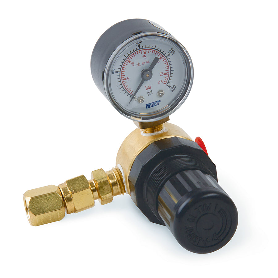 Regulator For use with 48 liter Airgas Standards Inlet CGA 165; Outlet 1/4" Female NPT  Maximum 25 psig delivery pressure
