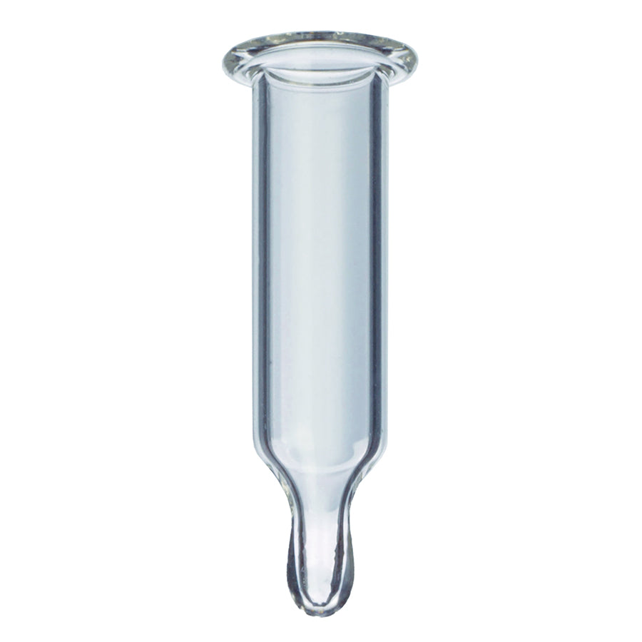 250uL Glass Versa Vial Insert with Glass Flange, 100/pk