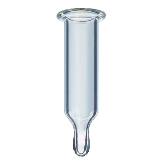 250uL Glass Versa Vial Insert with Glass Flange, 100/pk