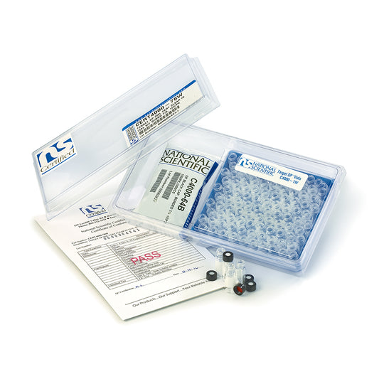 Unassembled 2 mL Clear Vial w/Marking Spot and Bonded PTFE/Silicone Septa, 100/pk