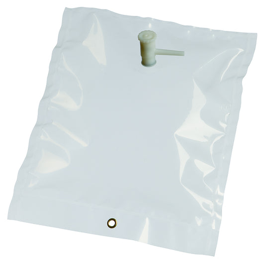 Gas Sampling Bag, ALTEF, 1L, 7"x7" w/polypropylene combo valve & septum, 1 eyelet, 10/pk